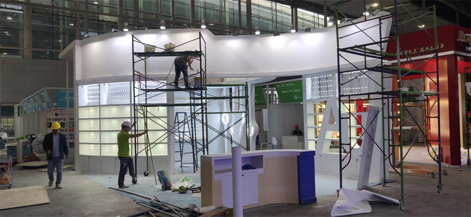 澳克羅健展覽展臺搭建現(xiàn)場